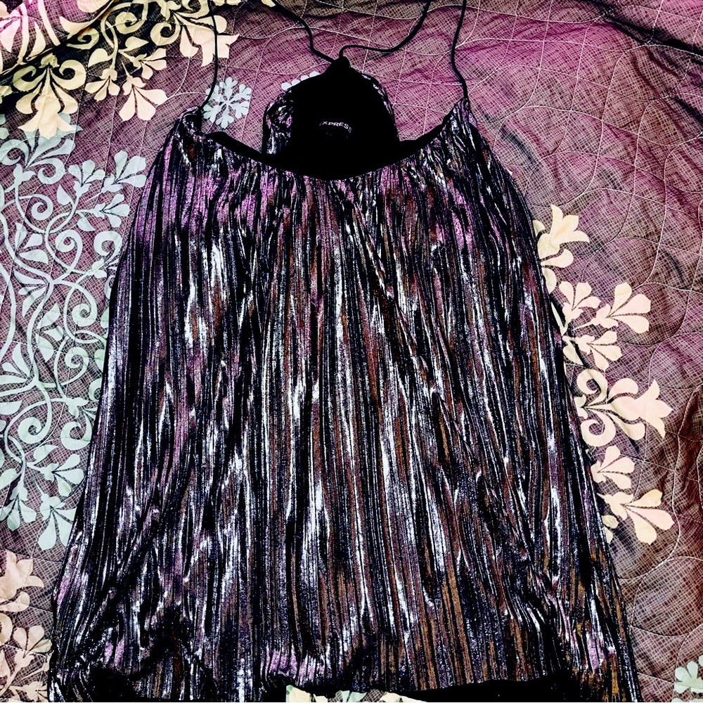 Express Metallic Foil Tank Top